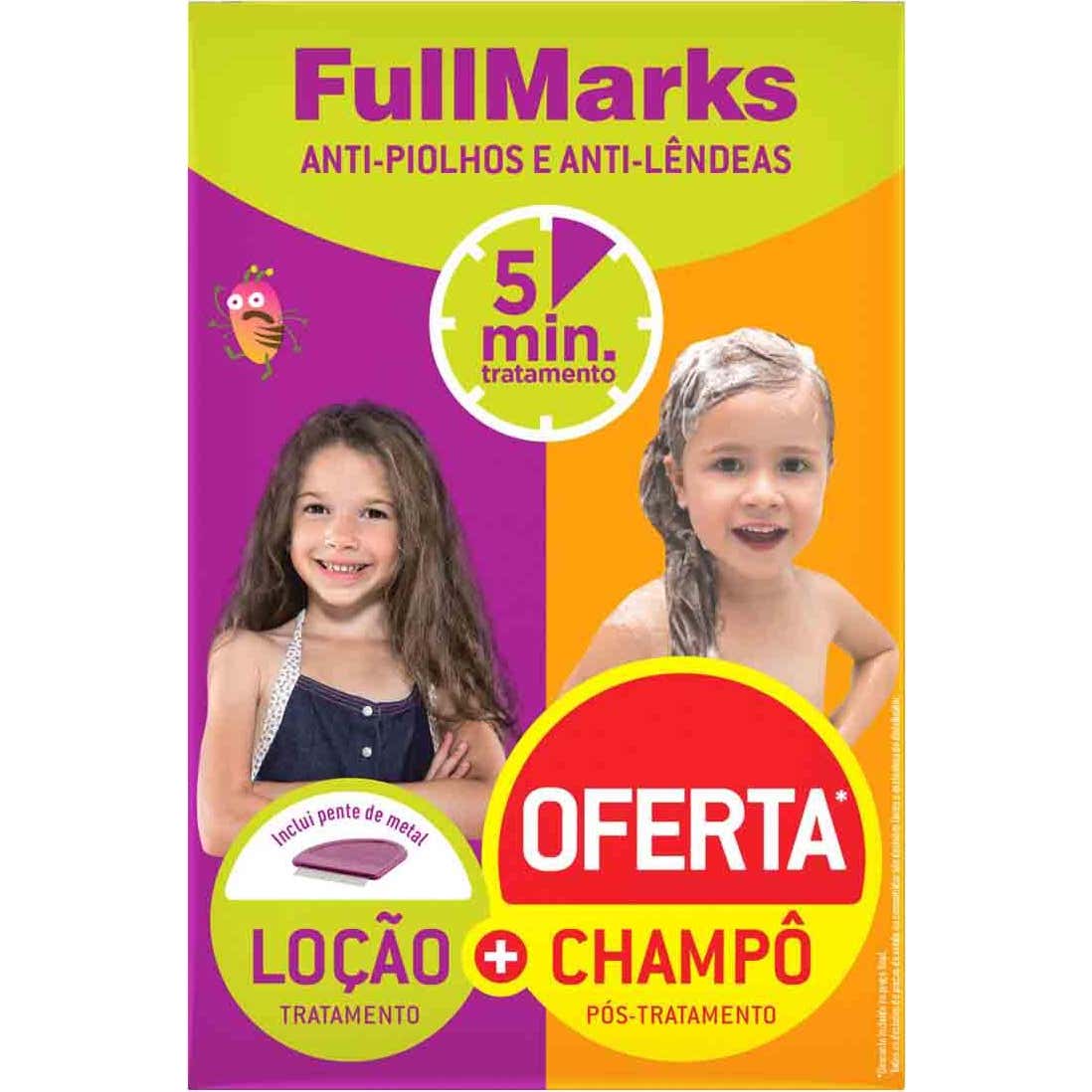 FullMarks Kit Tratamiento Antipiojos y Liendres Loción 100ml + Champú 150ml