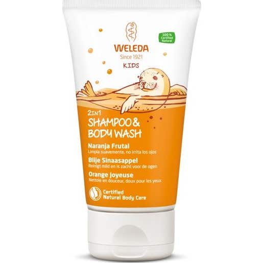Weleda Kids 2 en 1 Champú y Gel de Ducha Naranja Frutal 150ml