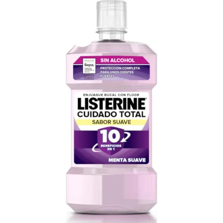 Listerine Enjuague Bucal Cuidado Total Sabor Suave 500ml