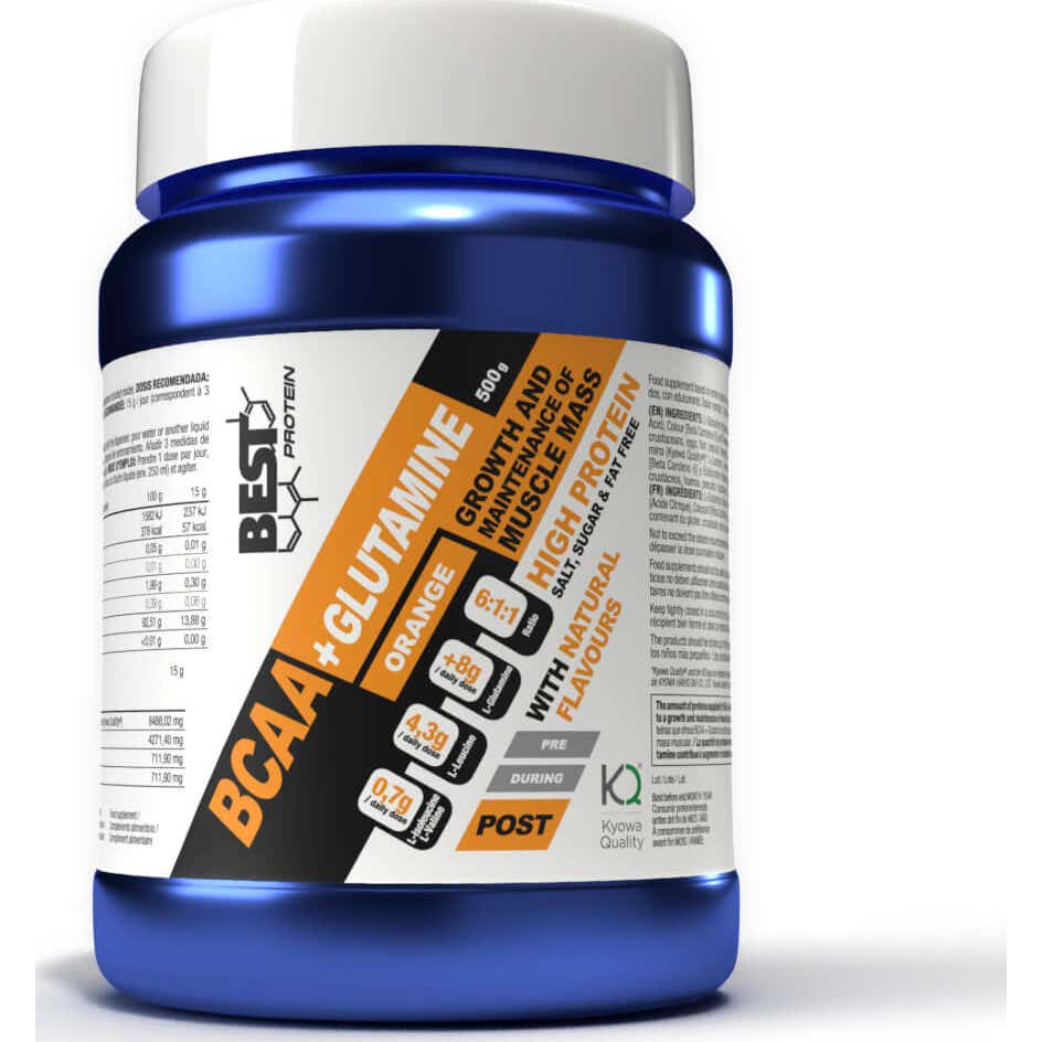 Best Protein BCAA+ Glutamina 6.1.1 naranja 500g