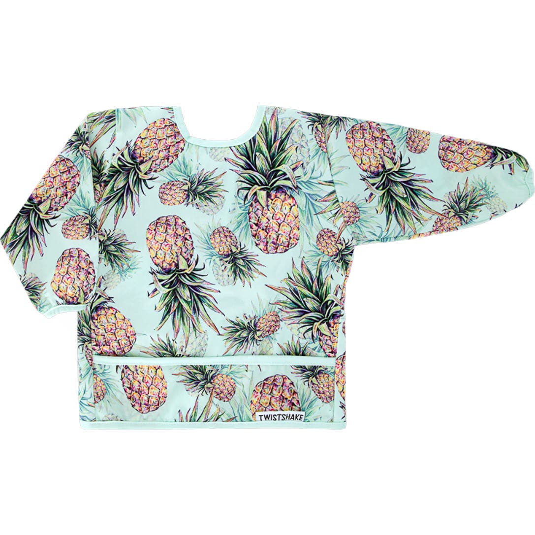Twistshake Babero Impermeable Manga Larga Estampado Piña 1ud