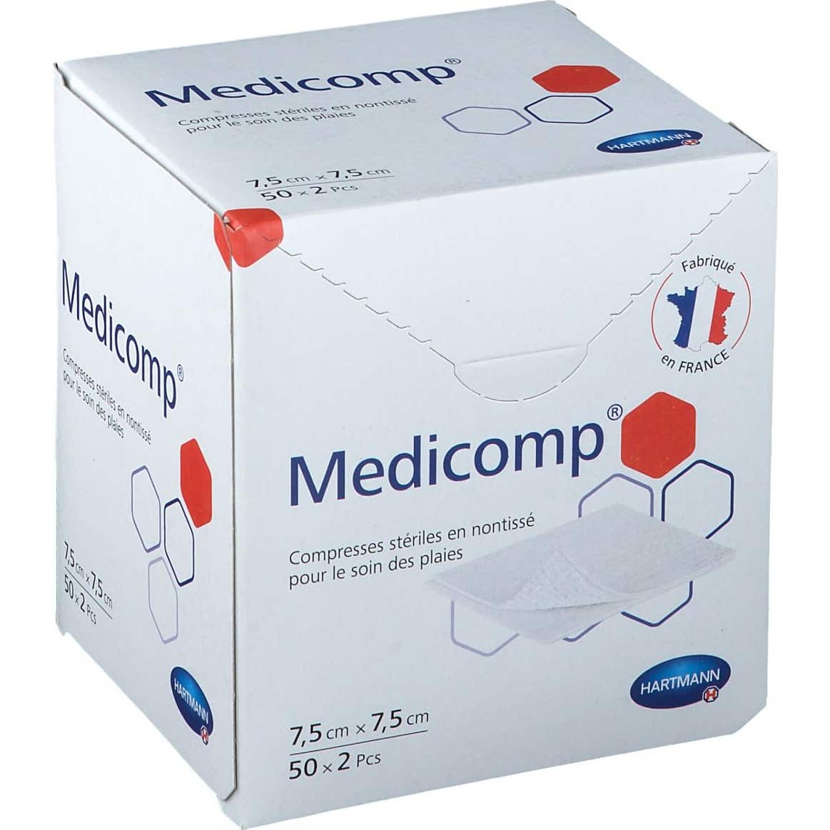 Medicomp Comp St7,5X7,5 2 50 T