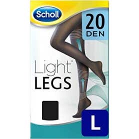 Scholl Light Legs medias de compresión ligera 20DEN color negro Talla L 1 ud