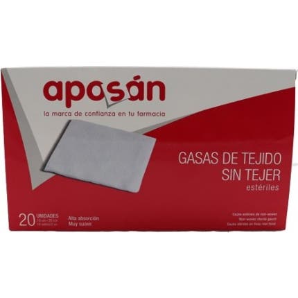 Aposan gasa Estéril Tejido Sin Tejer Compresas 10 X20 cm 20 uds
