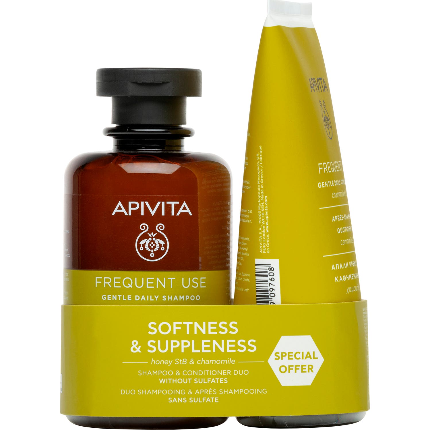 Apivita Frequent Use Champú 250 ml + Acondicionador 150 ml
