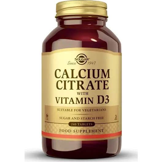 Solgar , Citrato De Calcio Con Vitamina D3, 240 Comprimidos - Imagen 3