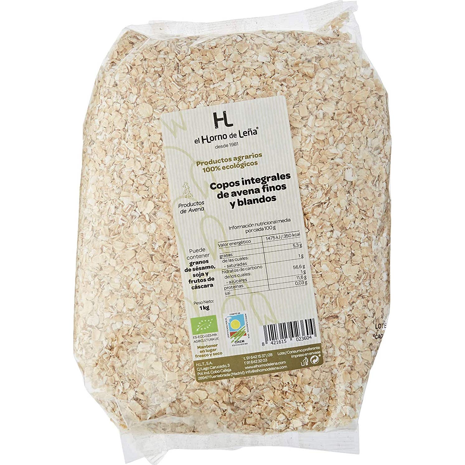 El Granero Integral Copos de Avena Suaves Integral 3kg