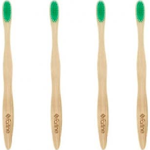 Farline Verde Pack Cepillo Dental Bambú 4 U 4 Ct - Imagen 3
