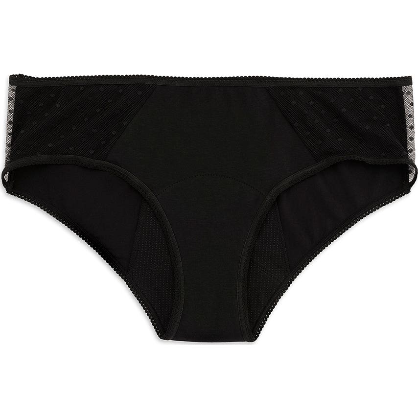 Platanomelón Kiwitas Classic Plumeti Braguitas Menstruales Negro S