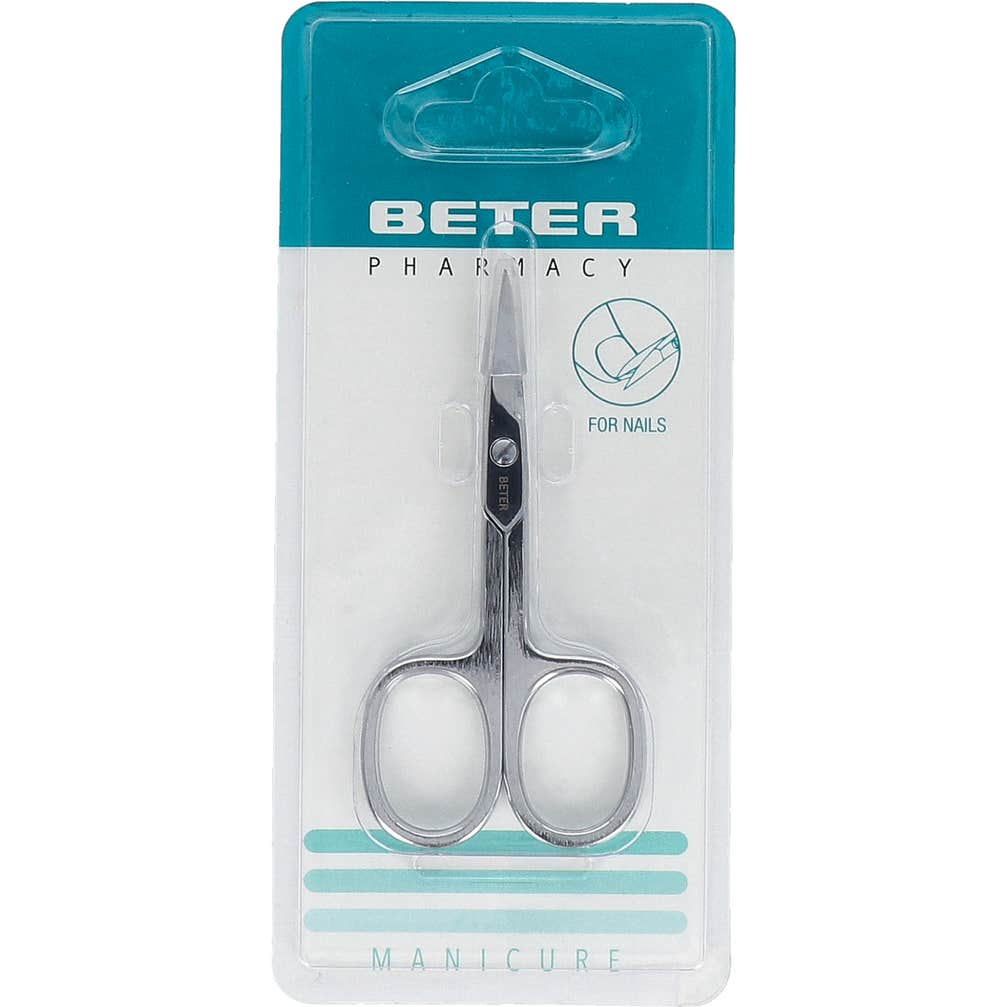 Beter tijera uñas cromada curva manicura 1ud
