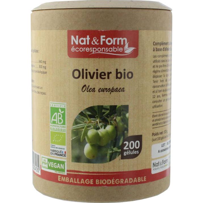 Nat&Form Olivier Bio 200 Caps Vegetales