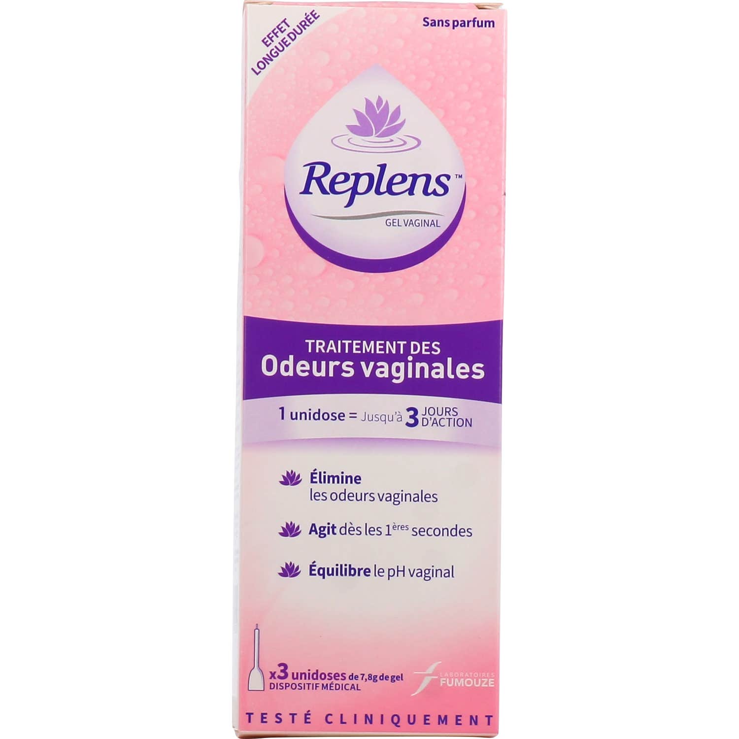 Replens Gel Traitement Vaginal Odeur 3uds