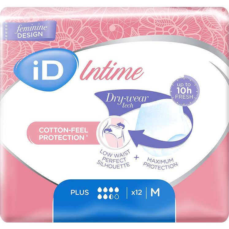 iD Intime Braguita Femenina Plus Talla M 12uds