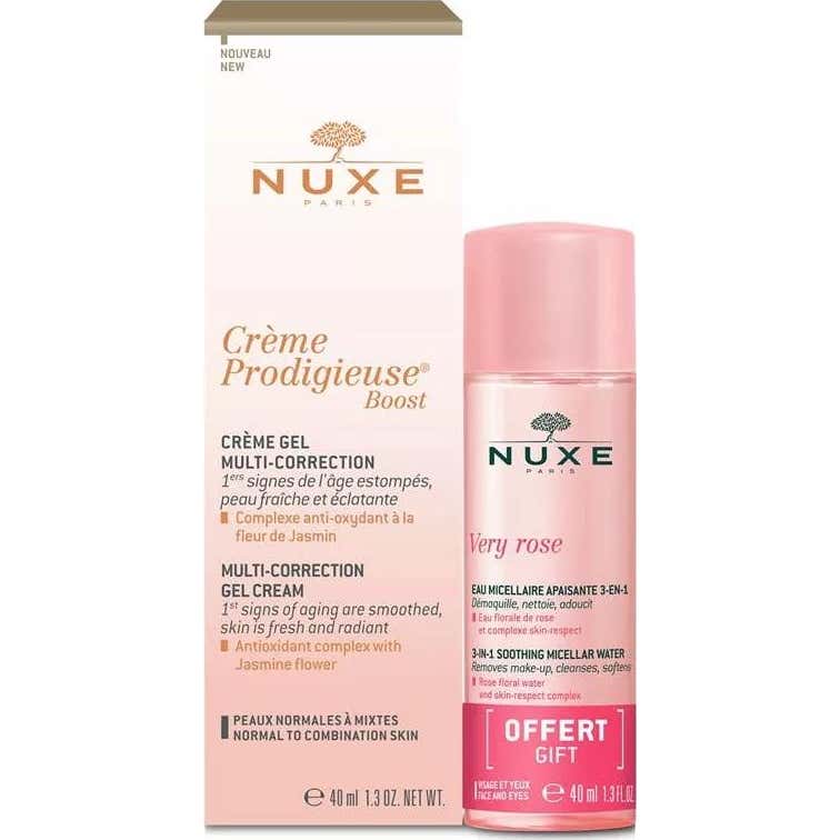 Nuxe Crème Prodigieuse Boost Crema-Gel 40 ml + Very Rose Agua Micelar 40 ml