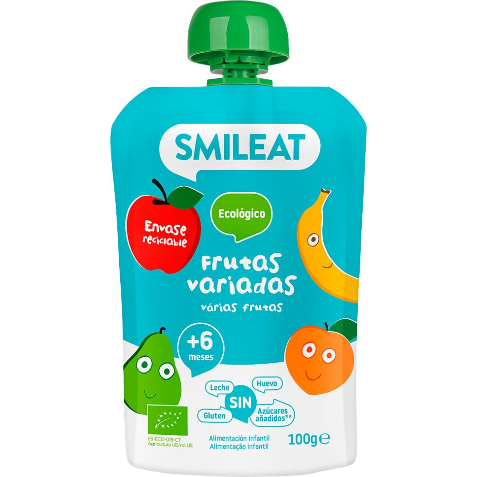 Smileat Pouch Ecológico de Frutas Variadas 100g