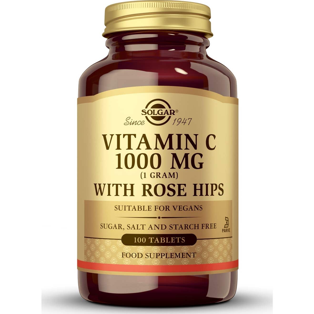 Solgar Vitamina C With Rose Hips 100 Cápsulas 100 Ct - Imagen 3