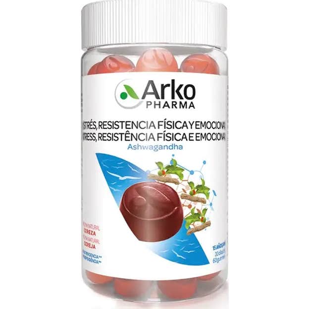 Excilor Cereza Arkopharma Arkogummies Estrés Ashwagandha 60Uds