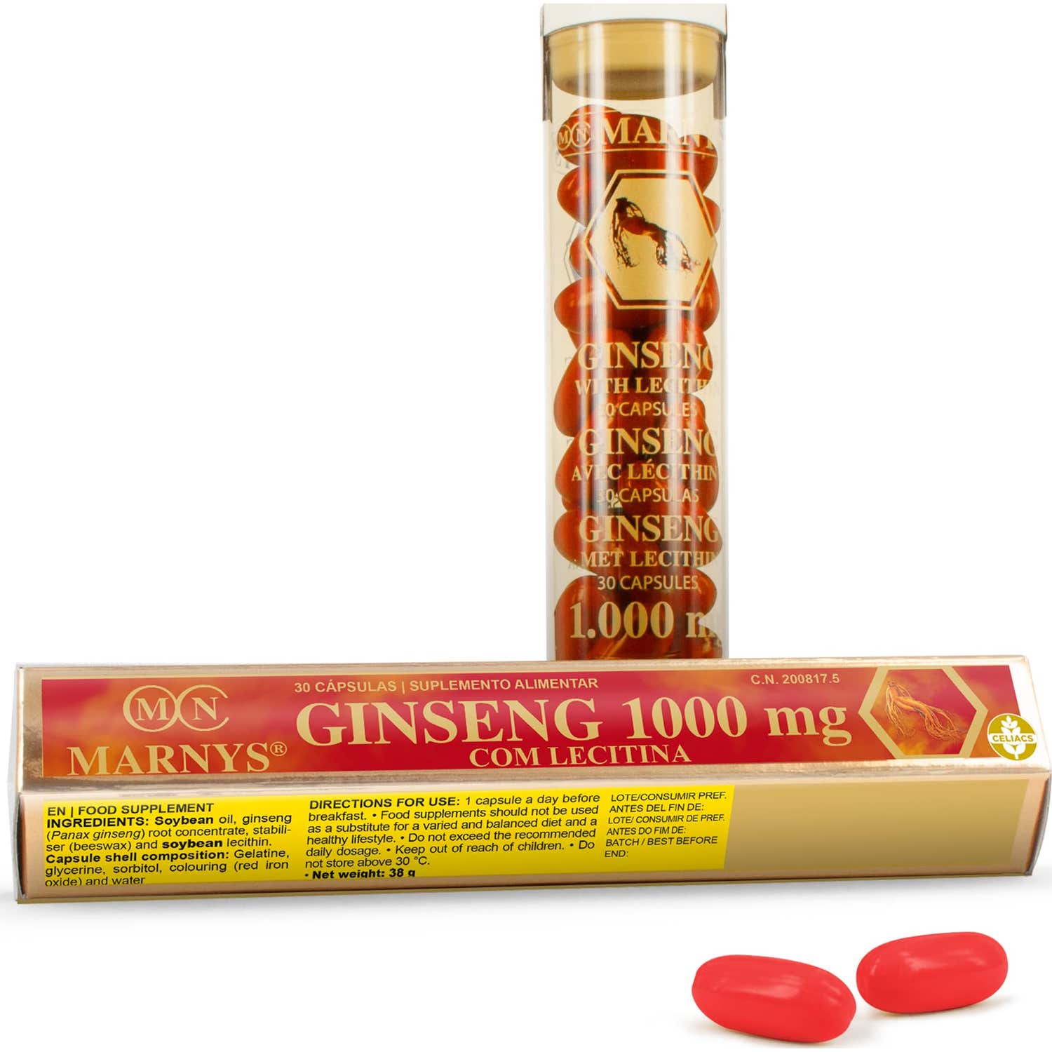 Marnys Ginseng con Lecitina 1000mg 30caps
