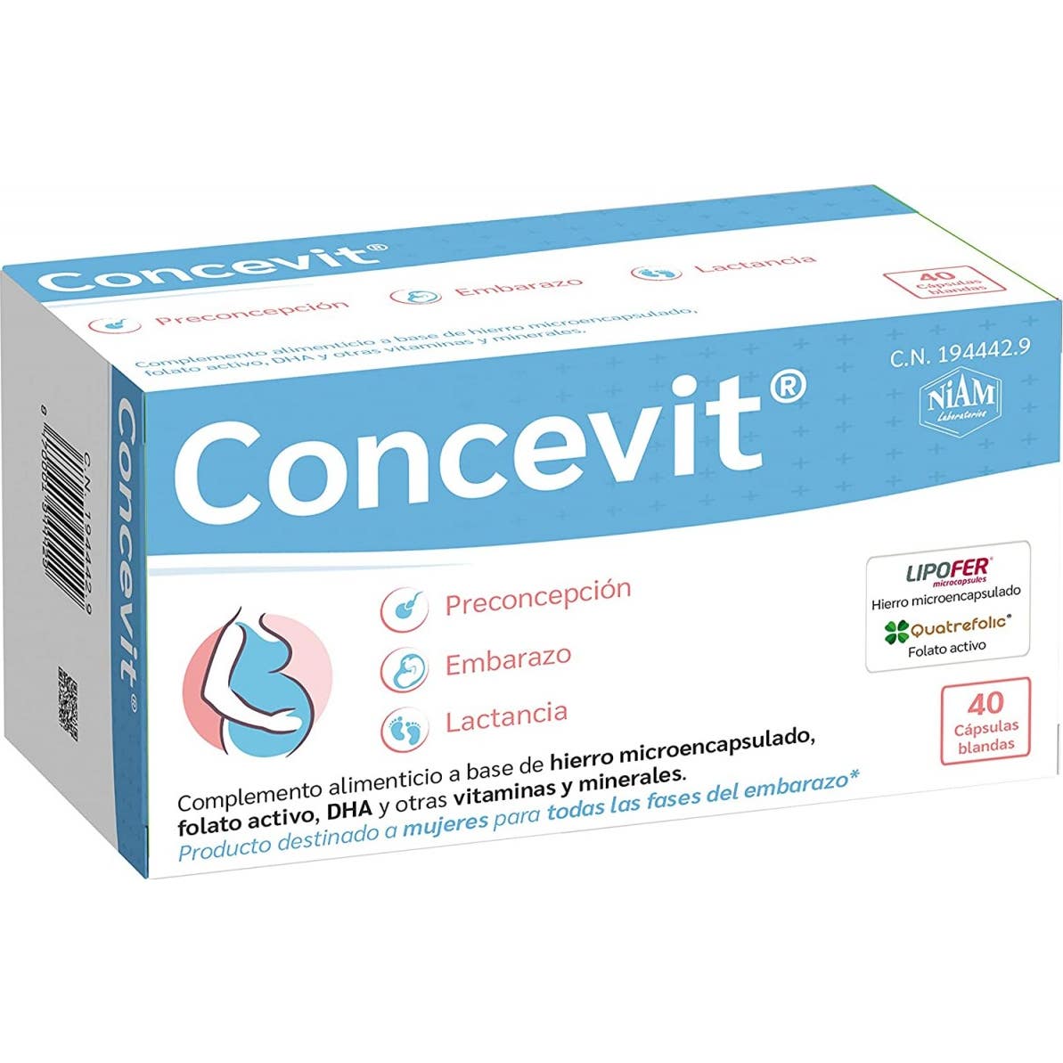 Concevit Mujer Rojos 40 Cápsulas