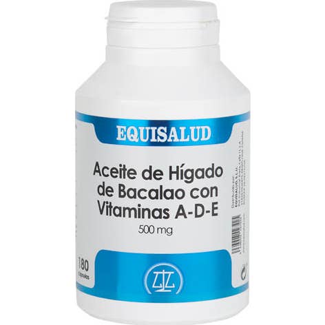 Equisalud Aceite de Hígado de Bacalao con Vitaminas A-D-E 500 mg 180 caps