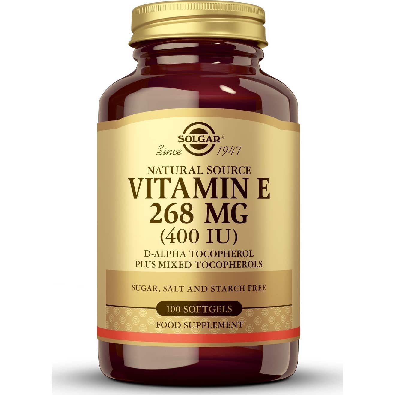 Solgar , Vitamina E, De Origen Natural, 100 Cápsulas Blandas - Imagen 3