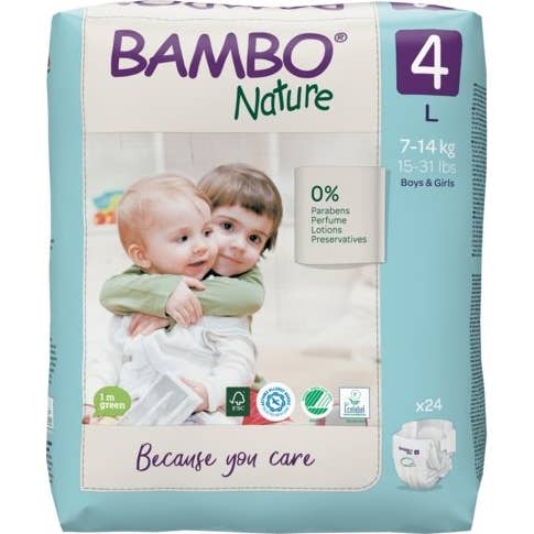 Bambo Nature Pañal Talla 4 L 48 uds