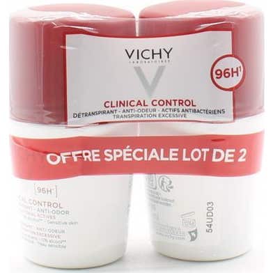 Vichy Desodorante Clinical Control 96h Roll-on 2x50ml