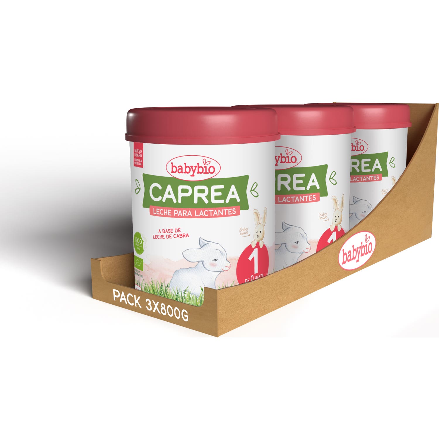 BabyBio Caprea 1 Leche ecológica 3x800g