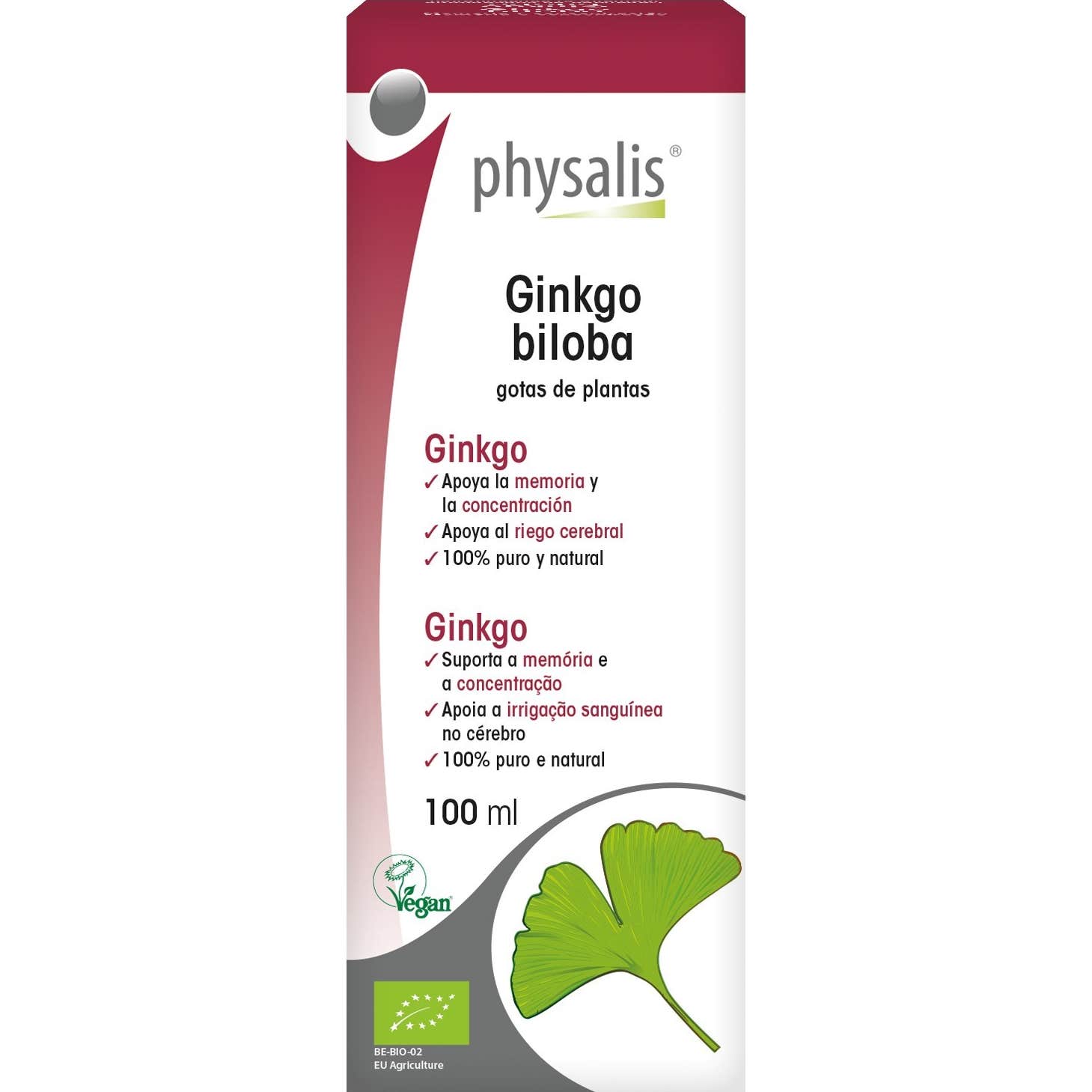 Physalis Ginkgo Biloba Extracto Hidroalcohólico Bio 100ml