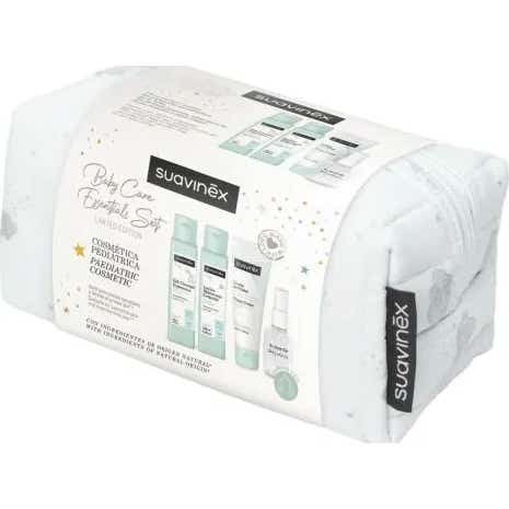 Suavinex Pack Neceser Tela Baby Care Essentials Azul + 4 Productos
