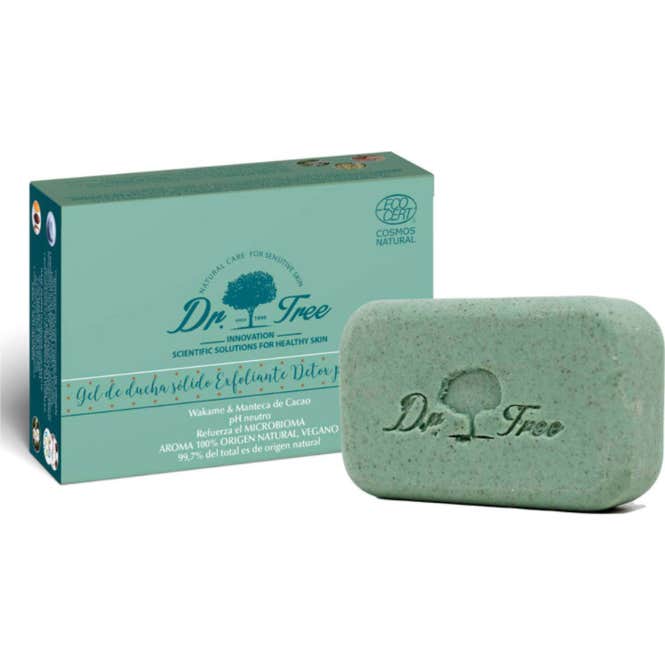 Dr. Tree gel de Ducha Sólido Exfoliante Detox Piel Sensible 120 g