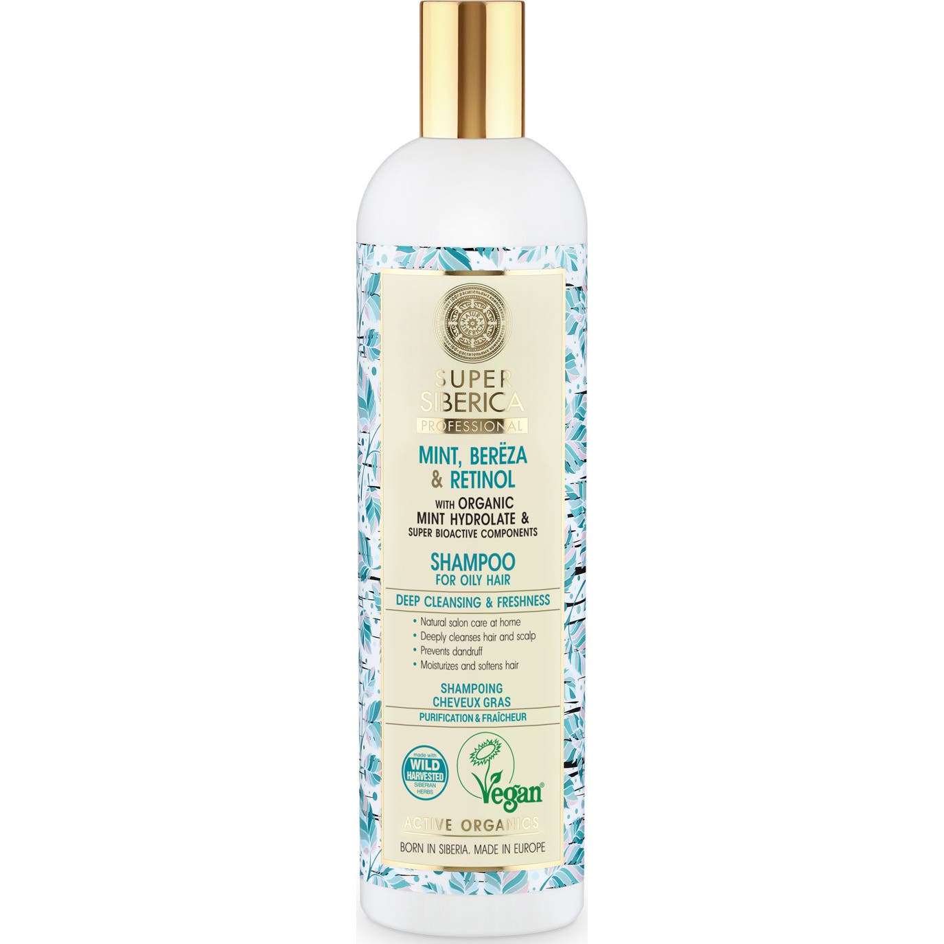 Natura Siberica Champú Cabello Graso Menta y Retinol 400ml