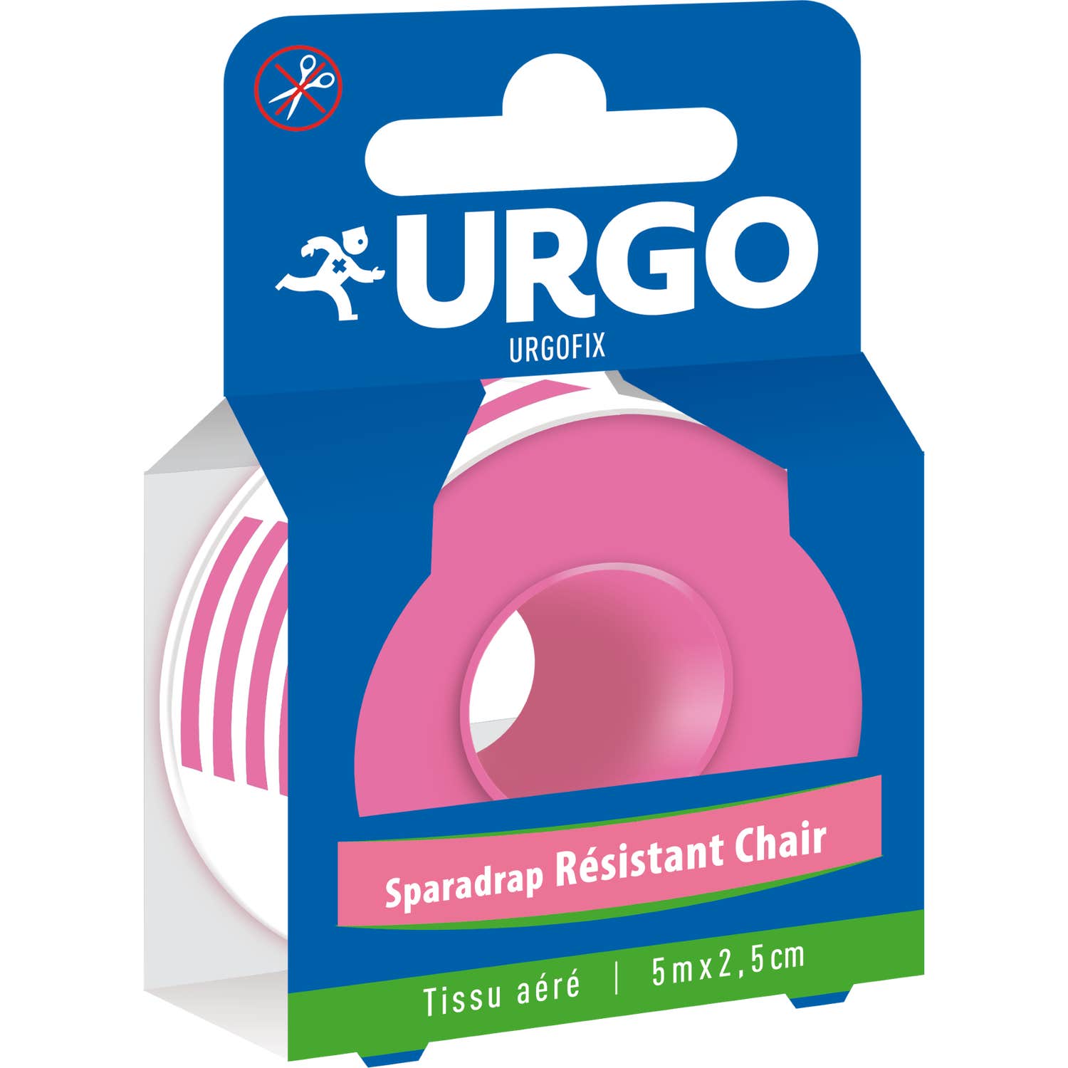 Urgo Urgofix Sparadrap Résistant Chair 5mx2.5cm