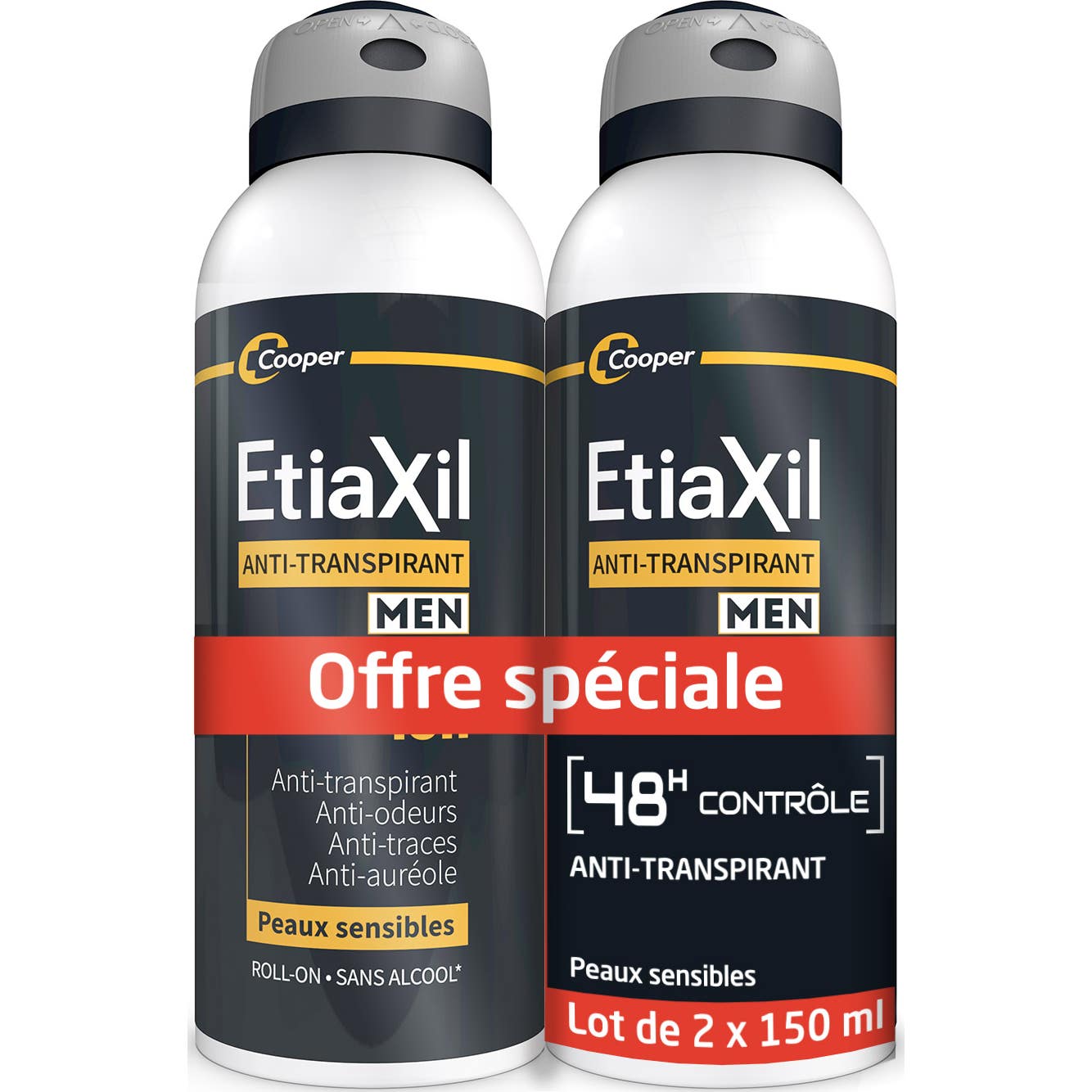 Etiaxil Anti-Transpirant Men 48h Aérosol 2x150ml
