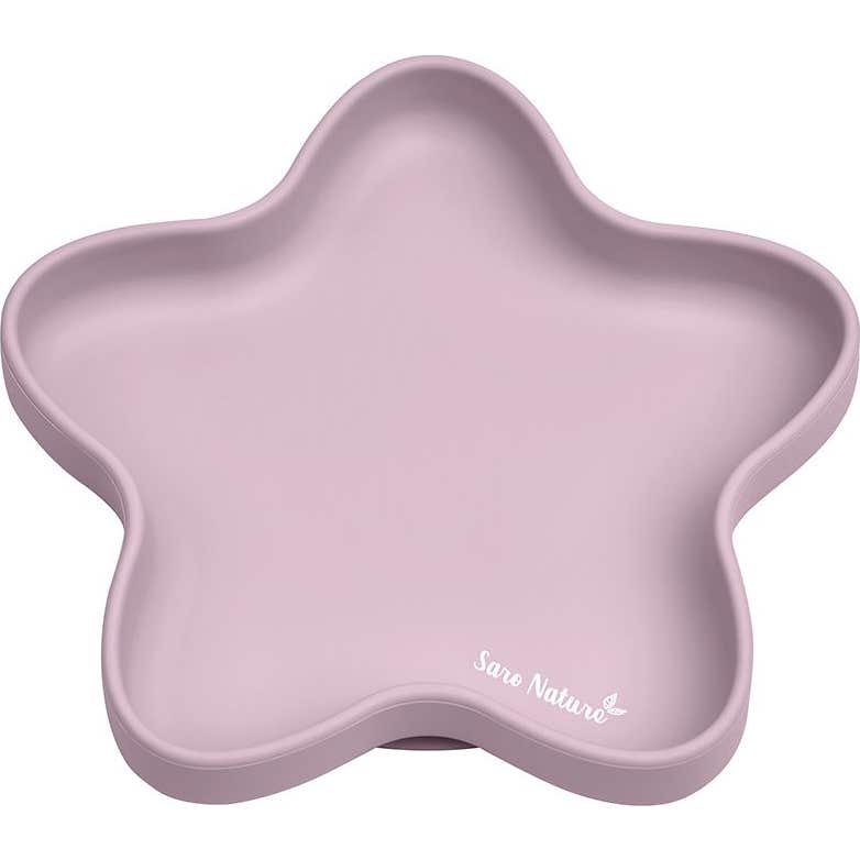 Saro Baby Plato Silicona Star Rosa 1 ud
