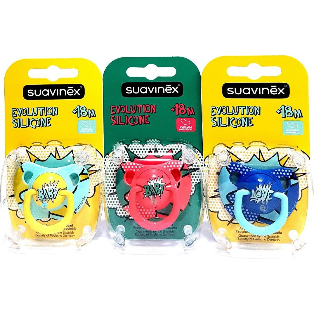 Suavinex Chupete Evolution Baby Art Anatómico Silicona +18m 1ud