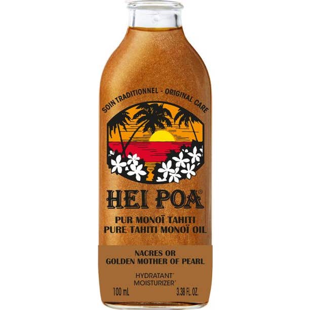Hei Poa Pur Monoï Tahiti Oil Nacres Or 100 ml