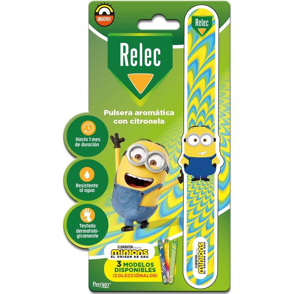 Relec Pulsera Antimosquitos Citronela Minions Amarillo