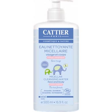 Cattier Agua Micelar Limpiadora Cara y Cuerpo Bebé 500 ml