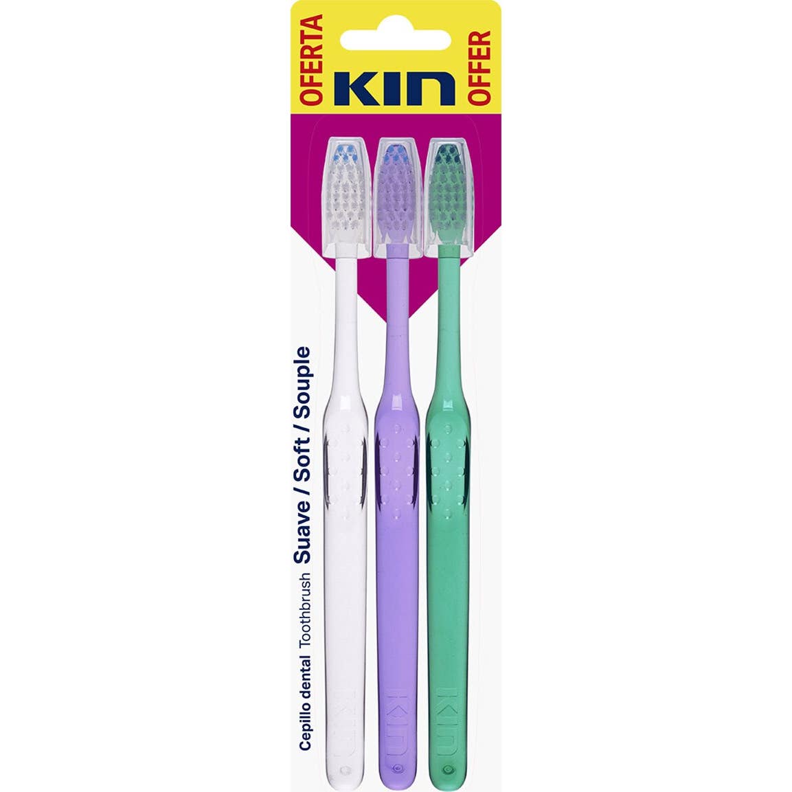 Kin Cepillo Dental adulto suave 3uds