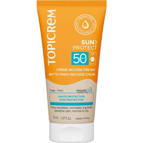 Topicrem Crema Sun Protect Mousse- Acabado Mate Spf50+ 50 Ml - Imagen 4