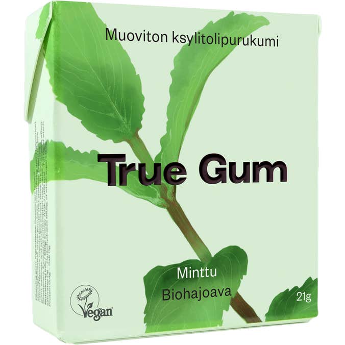 True Gum Chicles de Menta Sin Plásticos Bio 20g