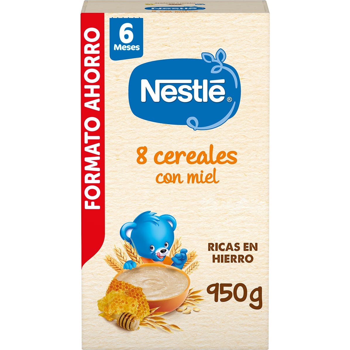 Nestlé Papillas 8 Cereales con Miel 950g