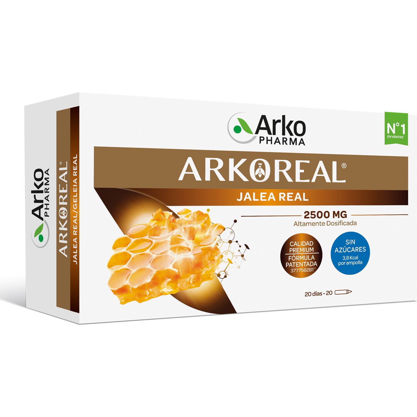 Arkopharma Arkoreal Jalea Real 2500mg Sin Azúcar 20ampollas