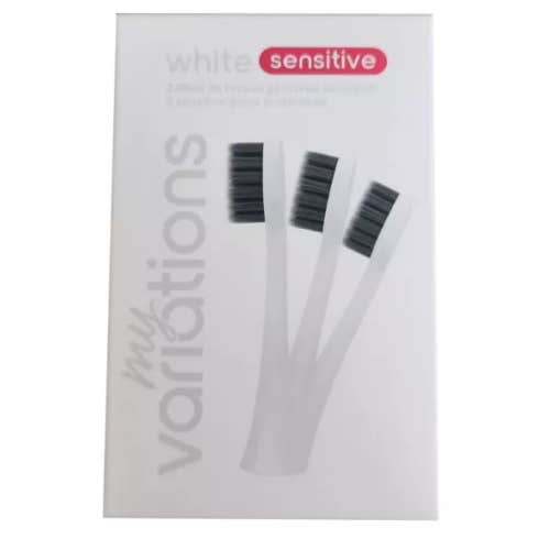 Myvariations White Sensitive Cabezal Cepillo Encías Sensibl 3 uds