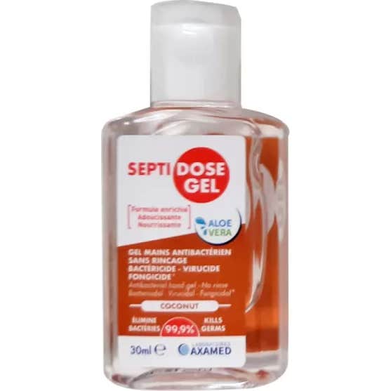 Septidose Gel Hidroalcohólico Aloe Vera Coco 30 ml
