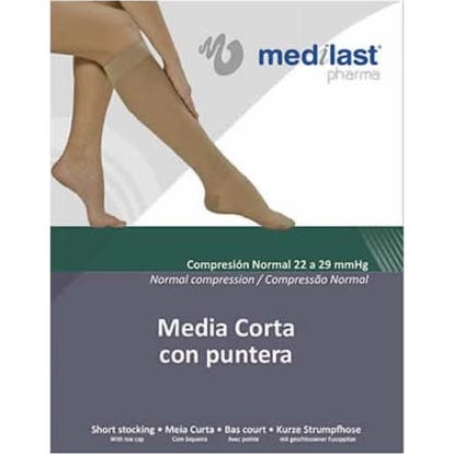 Medilast Media Corto A-D Compresión Normal Fac 1 par