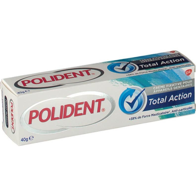 Polident Total Action Crema Fija Dispositivo Dental Acción Fijadora Tubo 40 G