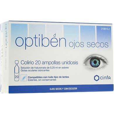 Optiben Ojos Secos 20 ampollas unidosis 0,25ml