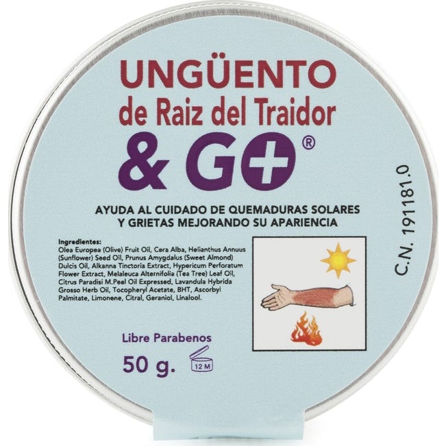 & Go Ungüento de Raíz del Traidor Quemaduras 50g